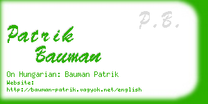 patrik bauman business card